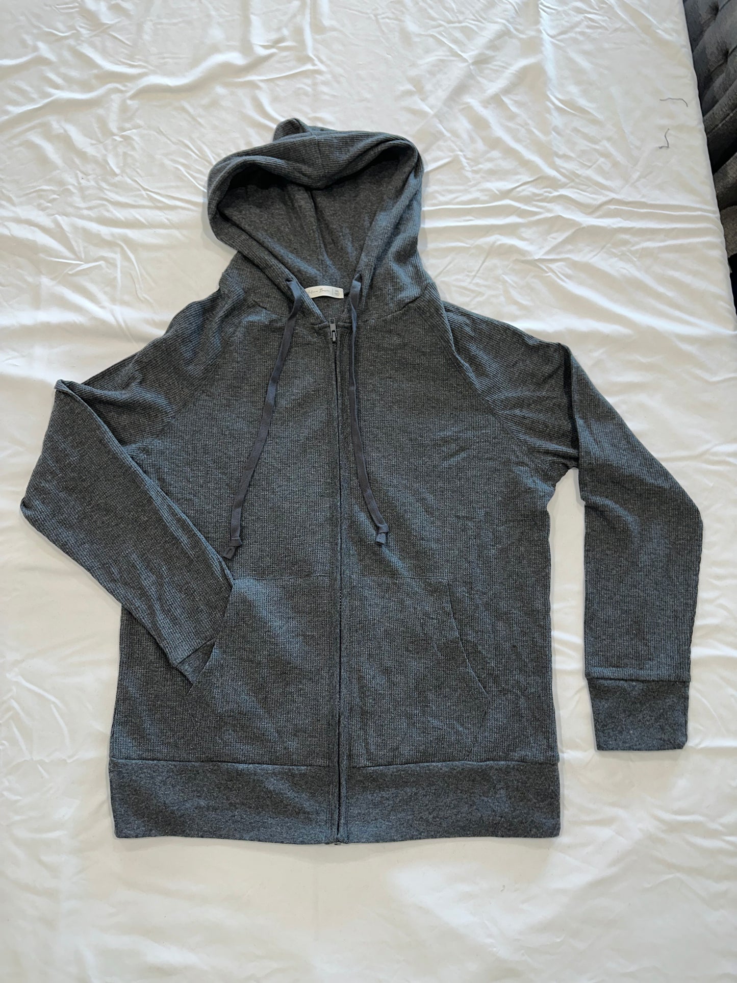 Dark Grey Thermal Zip Up Jacket Bling CA Logo Design