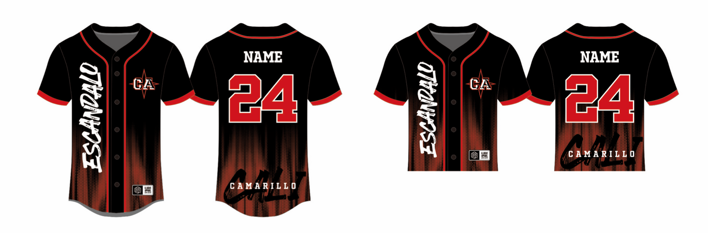 Sublimated Team Baseball Jersey 24-25 (Camarillo)