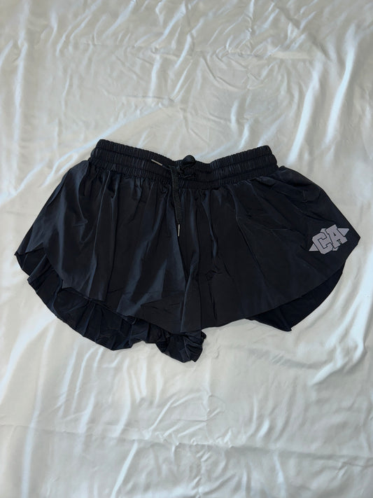 Black Butterfly Shorts with CA Logo