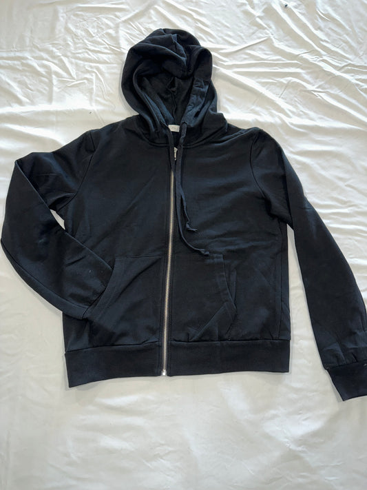 Black Zip Up Jacket Bling "Cali" Cursive Letter Design