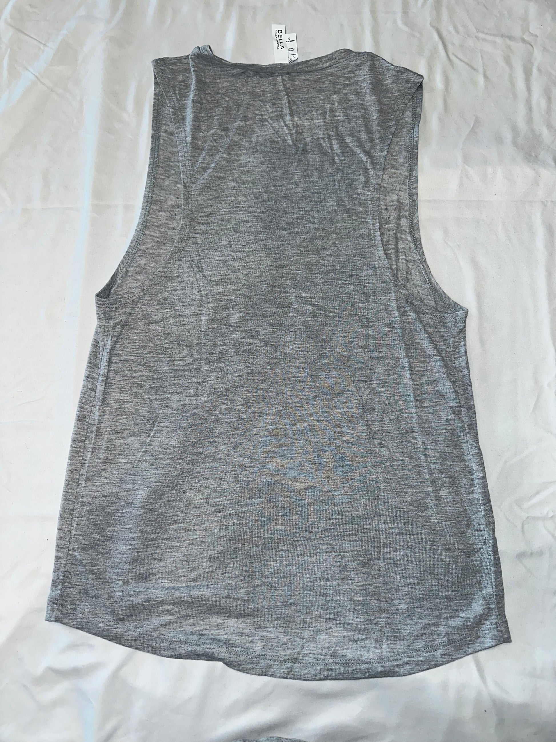 Grey Muscle Tank Top with Black Bling Design – CALI All Stars ProShop