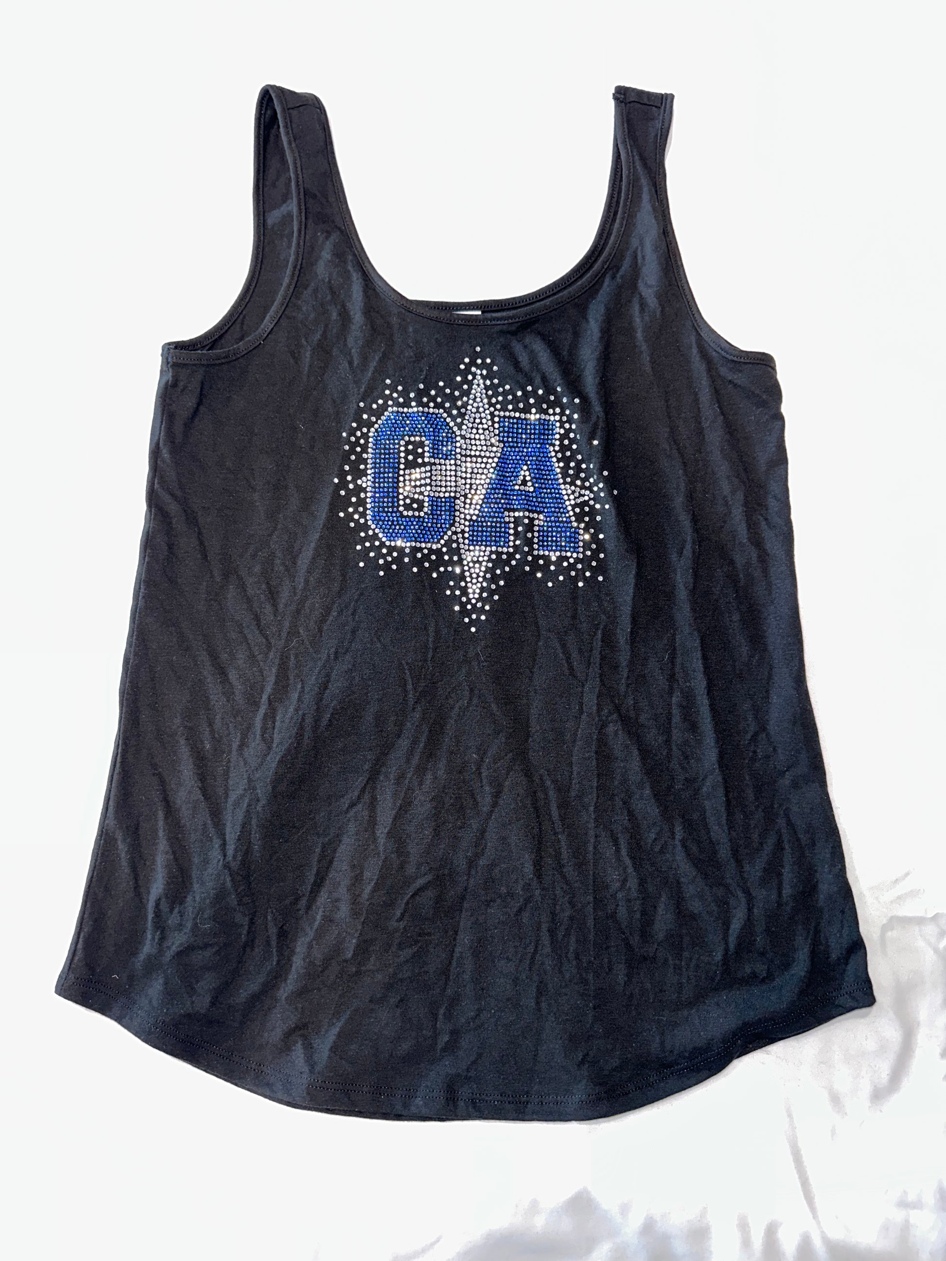 Black Flowy Tank Top with Bling Logo – CALI All Stars ProShop