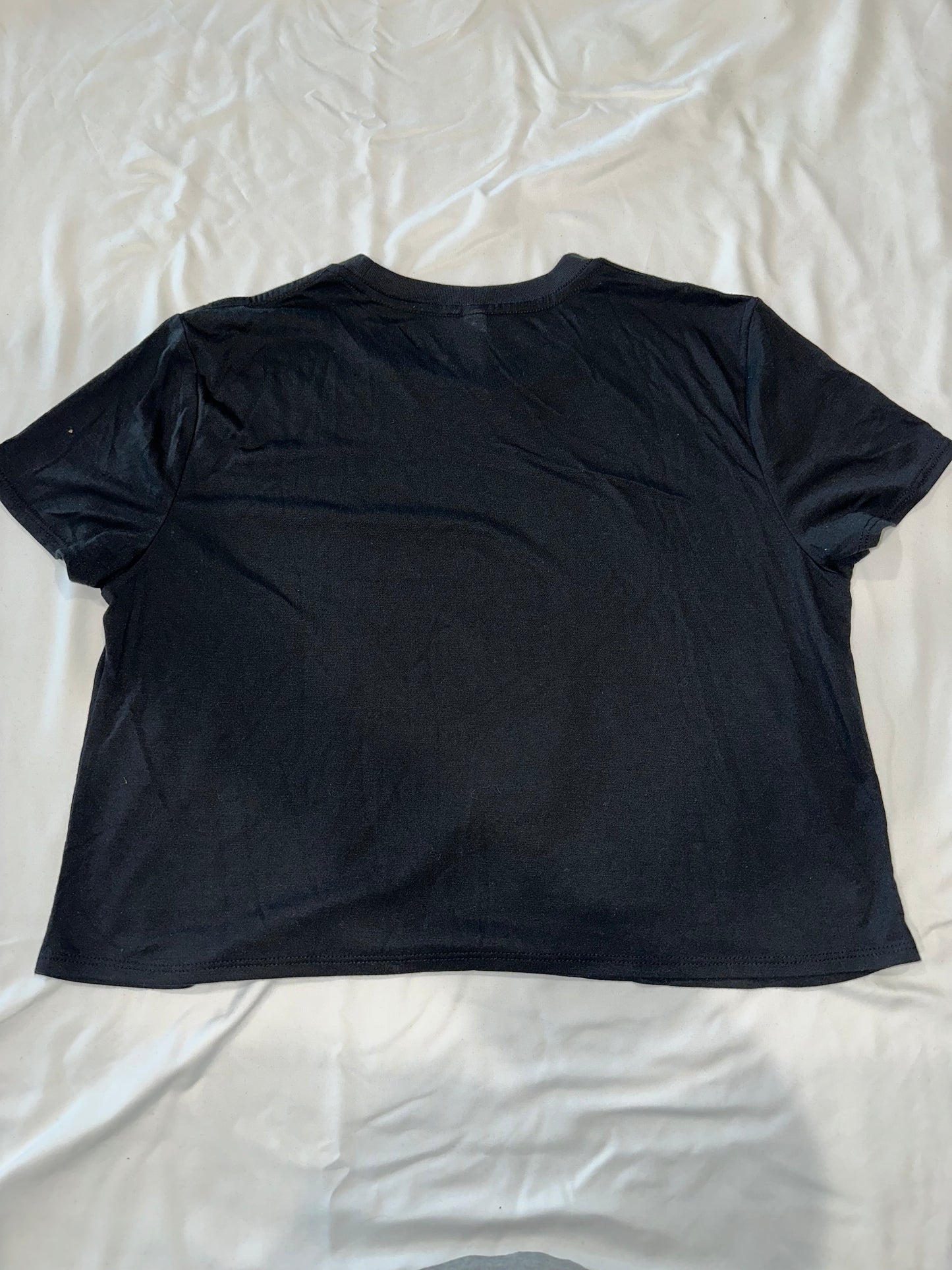 Black Bling Logo Crop T-Shirt