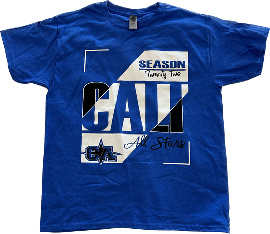 Heather Blue T-Shirt with California Allstars Bling & Vinyl Design – CALI  All Stars ProShop